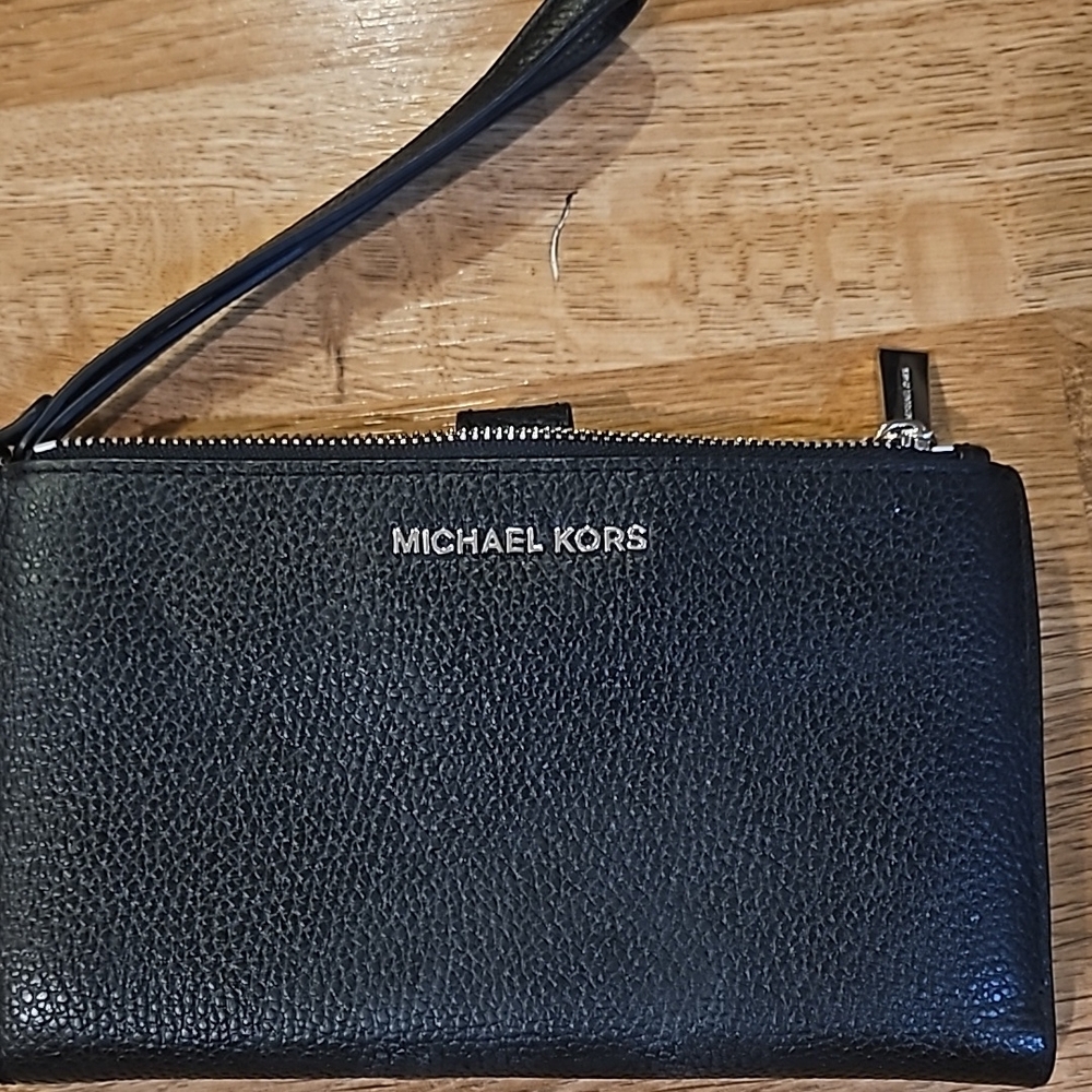 Michael Kors Black Pebbled Leather Wallet